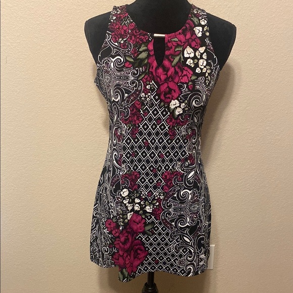 White House Black Market Tops - White House Black Market Pink Fitted Cut Out Sleeveless Top